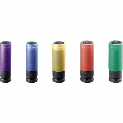 Facom Κασετίνα με 5 Ενισχυμένα Κρουστικά Καρυδάκια Μακριά - NSI.5LPB